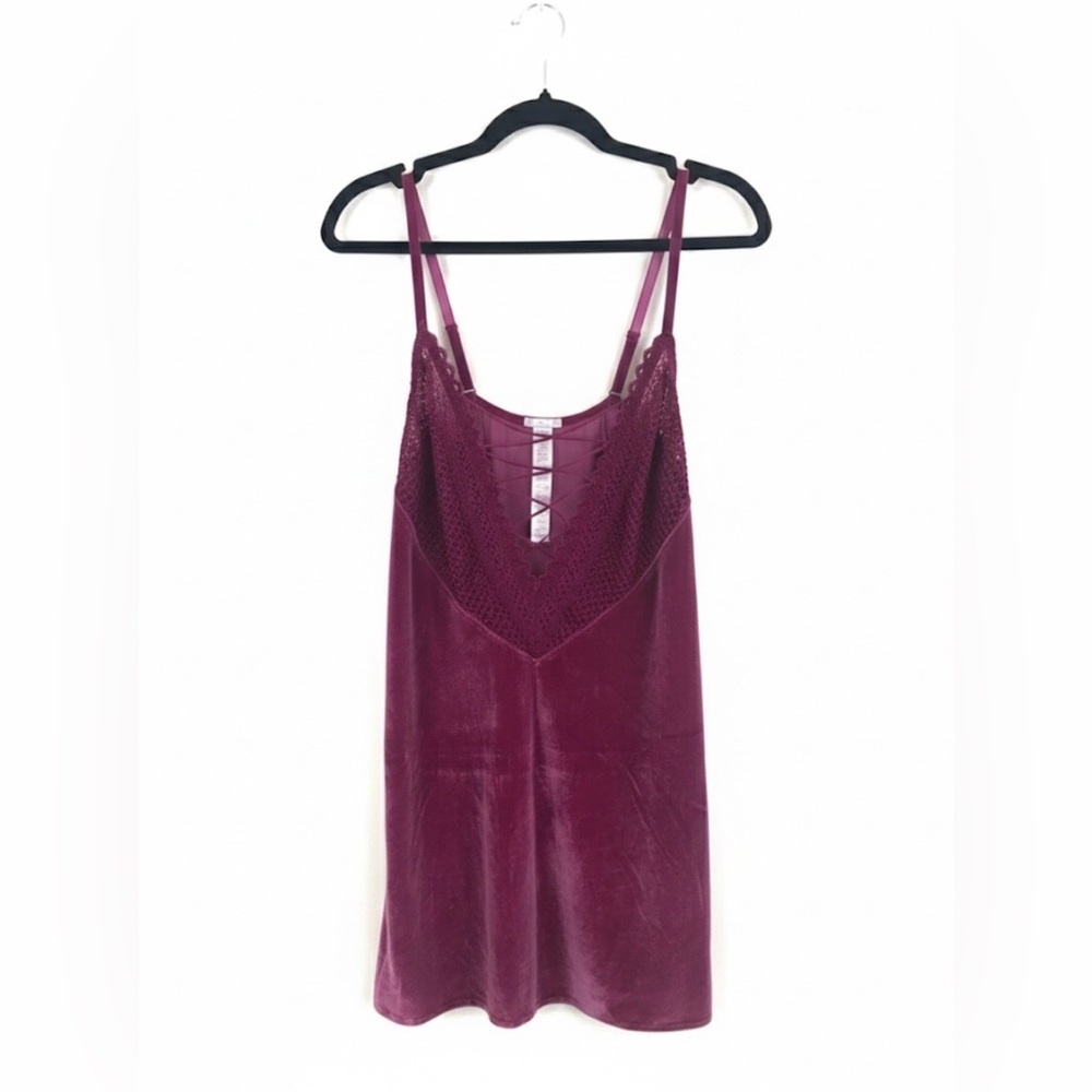 Savage X Fenty Deep Purple Velvet type dress or lingerie